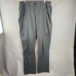 Postropaky Pants Mens 40x34 Grey Lightweight Quick Dry Hiking Fishing Zipper